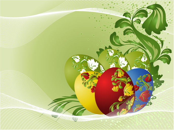 Easter Eggs Background Vector Illustration Abstract