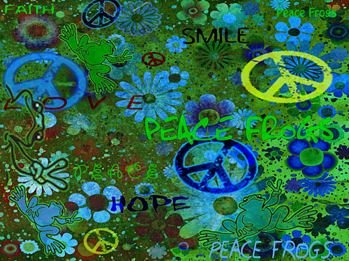 Wallpaper S Easy Being Green Peace Frogs