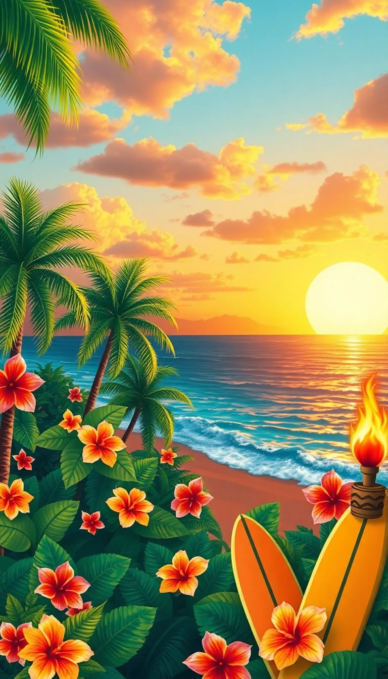 Hawaiian Wallpaper Clip Art