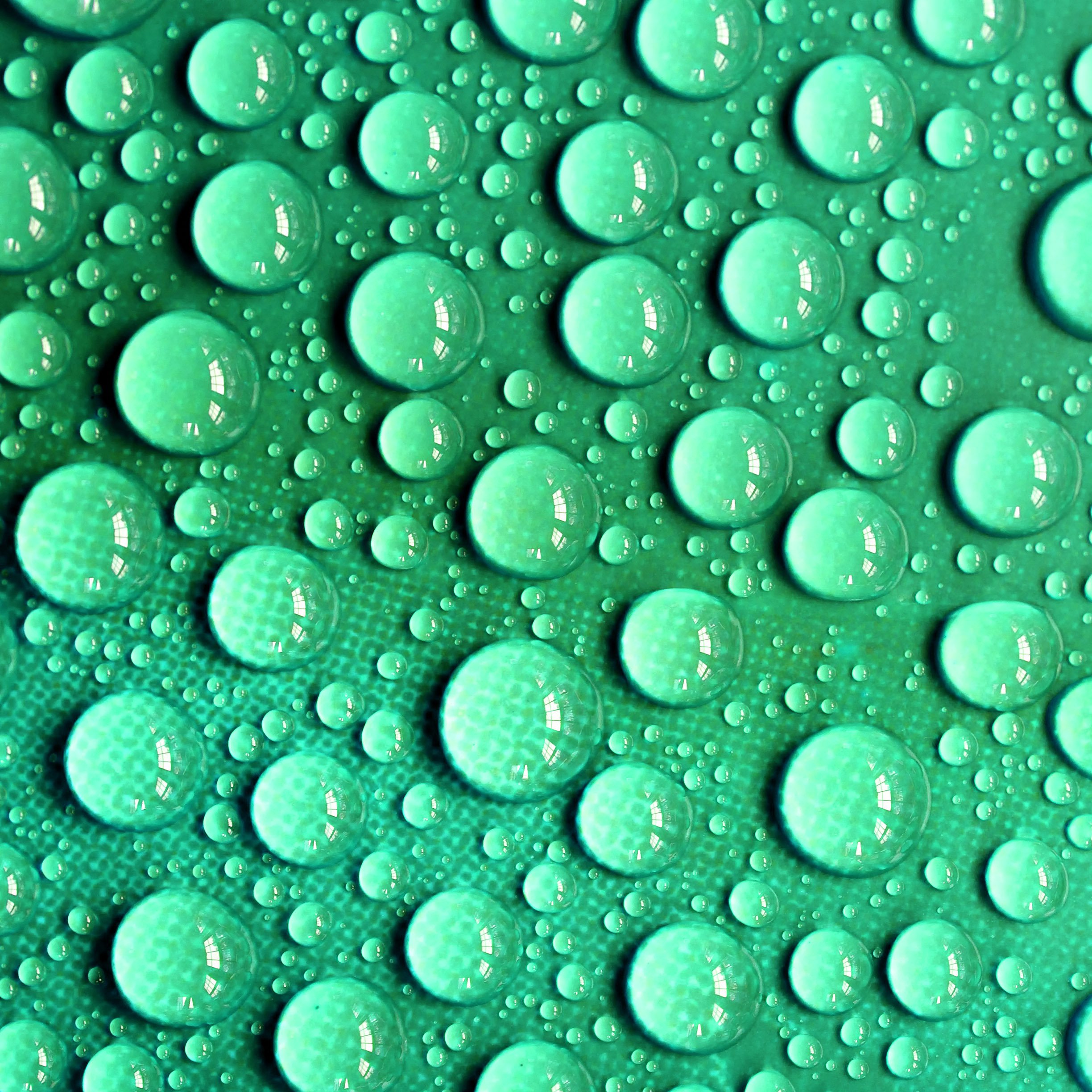 Ios7 Raindrops Green Parallax HD iPhone iPad Wallpaper