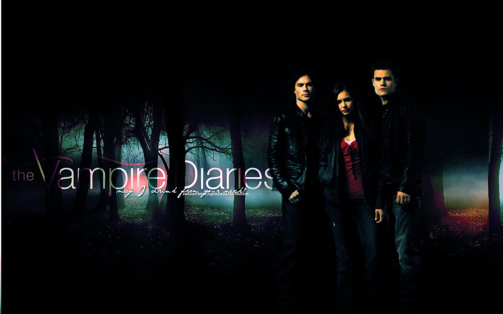 The Vampire Diaries Show Black HD Wallpaper