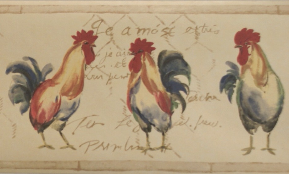 French Roosters Wallpaper Border 10c11 Vg8401b