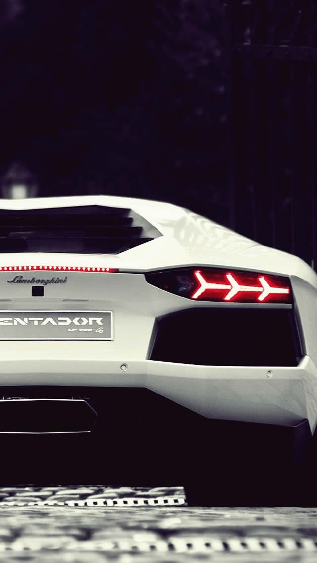 White Lamborghini Aventador The iPhone Wallpaper
