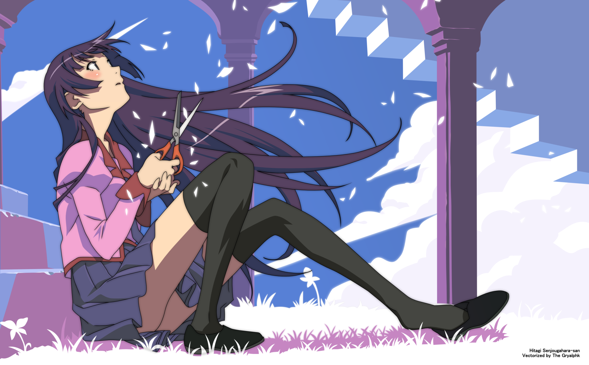 Anime Monogatari Series Hitagi Senj Gahara Wallpaper