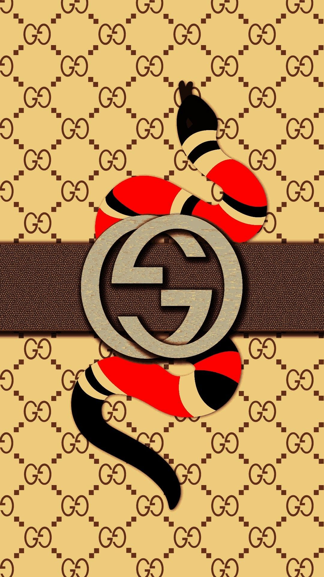Gg Snake Wallpaper In Gucci iPhone Versace