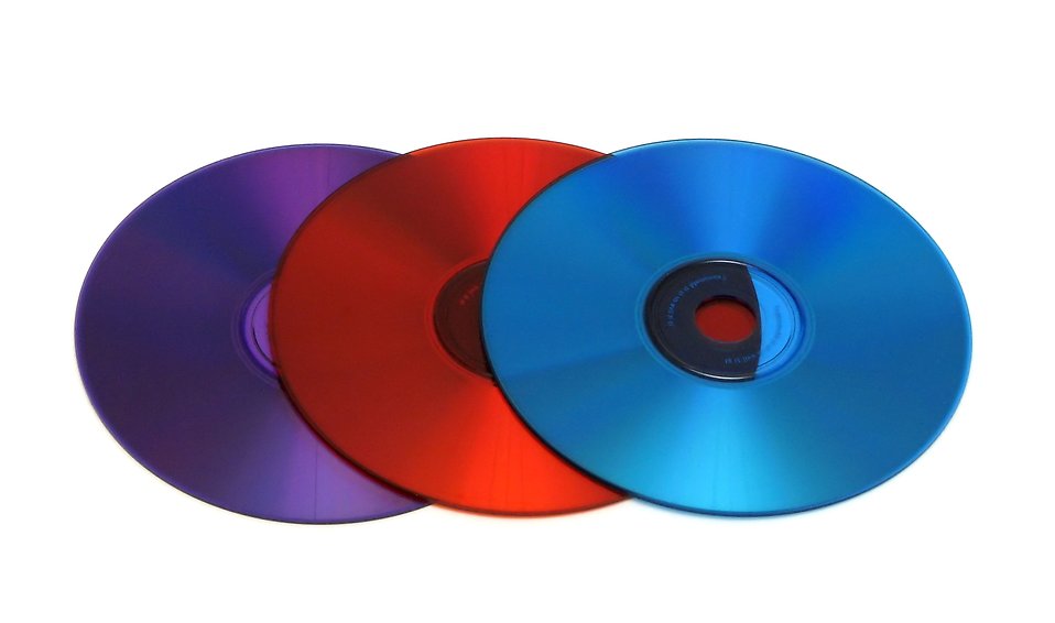 Cd Stock Photo Colored Cds Isolated On A White Background