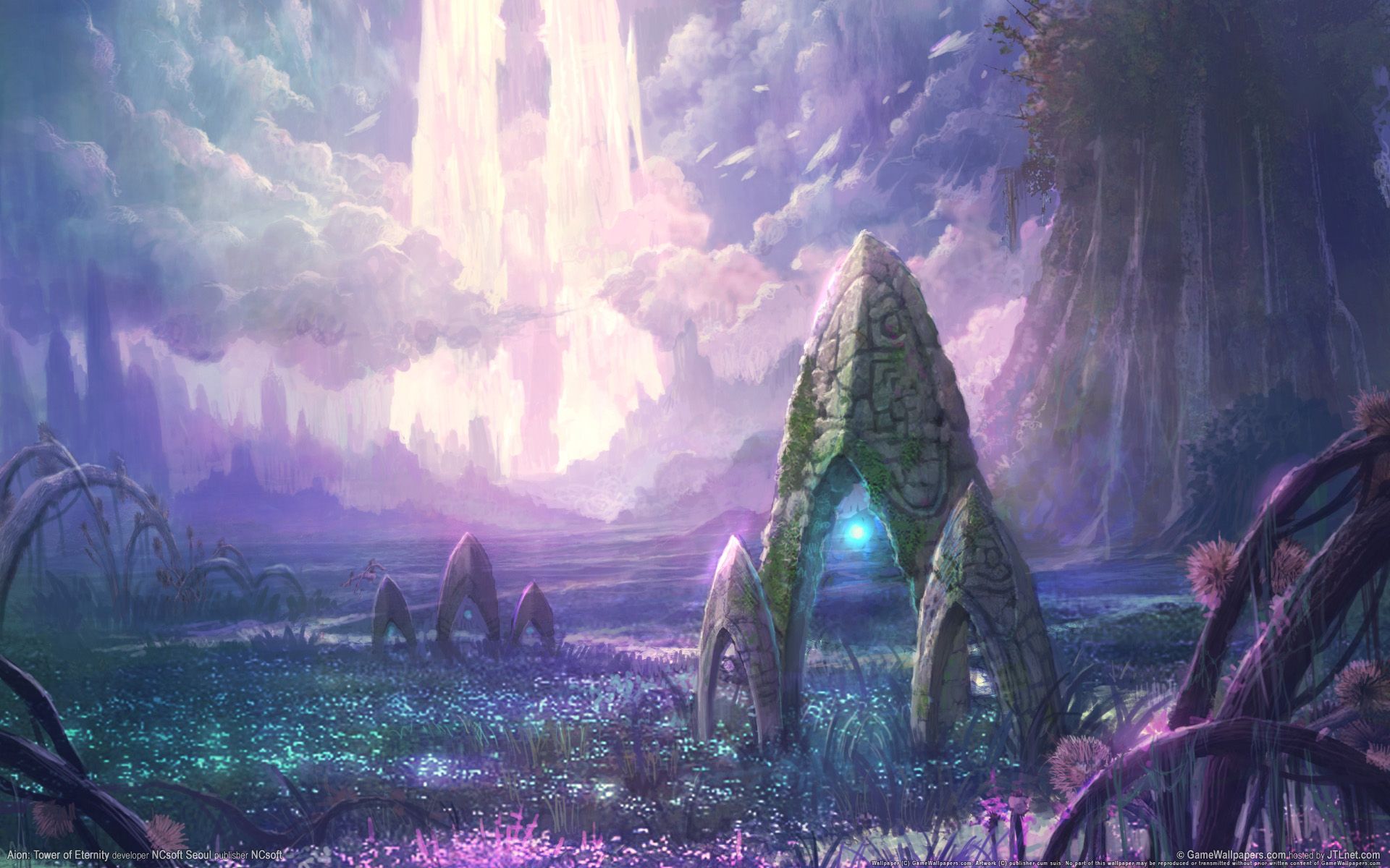 Video Game Aion Wallpaper A Flower Field On Asmodie Other