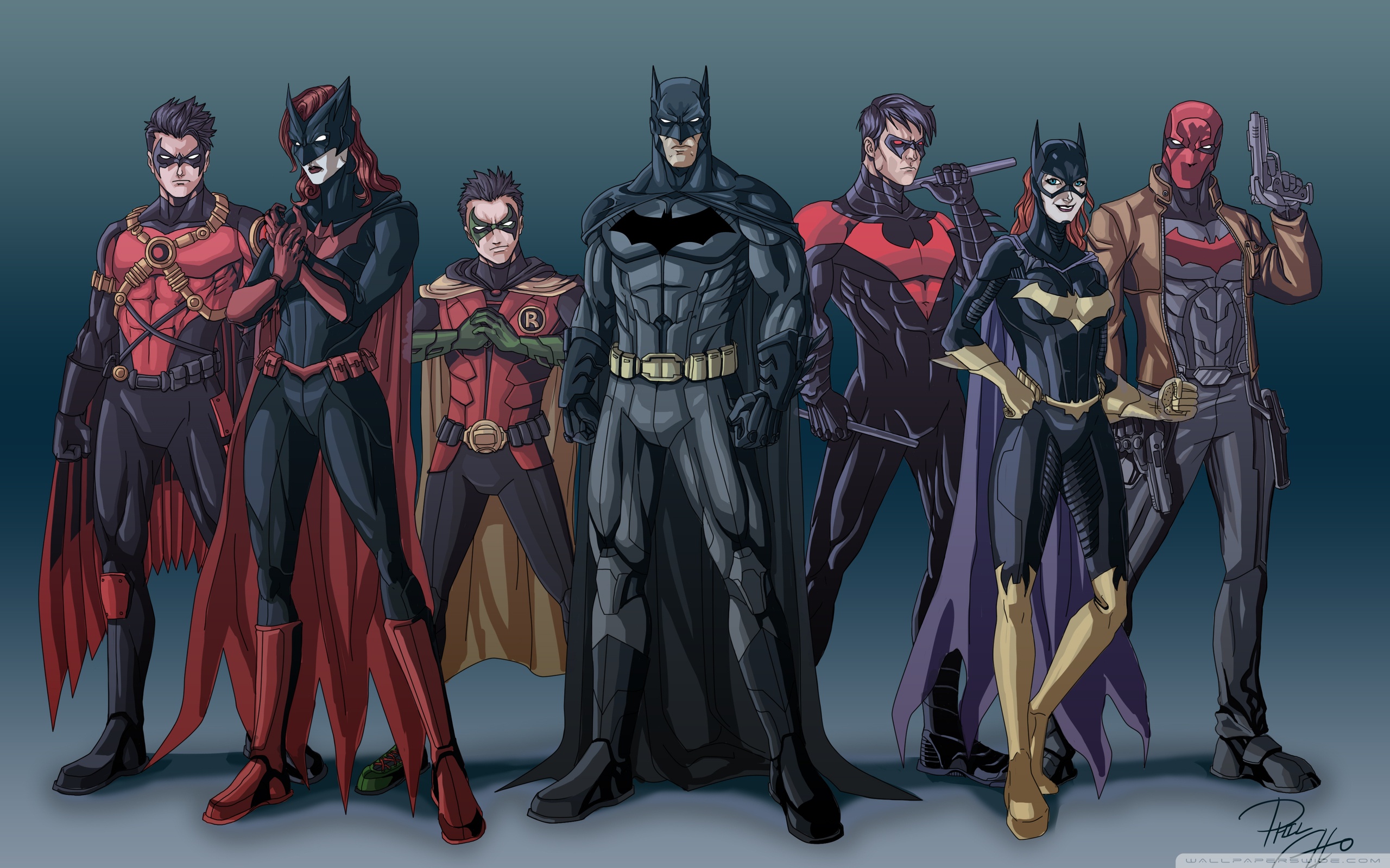 2560x1600px Batman Bat Family Wallpaper