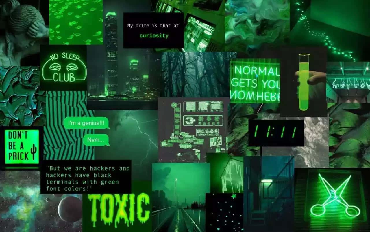 Neon Green Aesthetic Desktop For Your Home Or Office