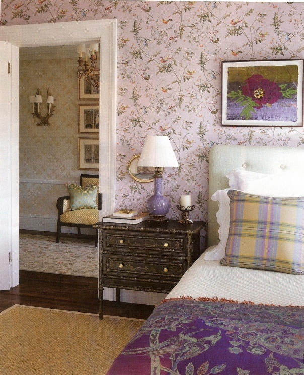 Lavender Wallpaper Bedroom Hummingbirds Cole Son In