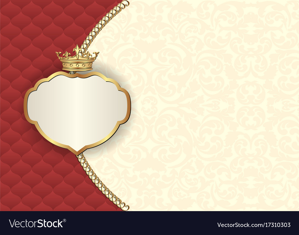 Antique Background With Royal Frame Royalty Vector