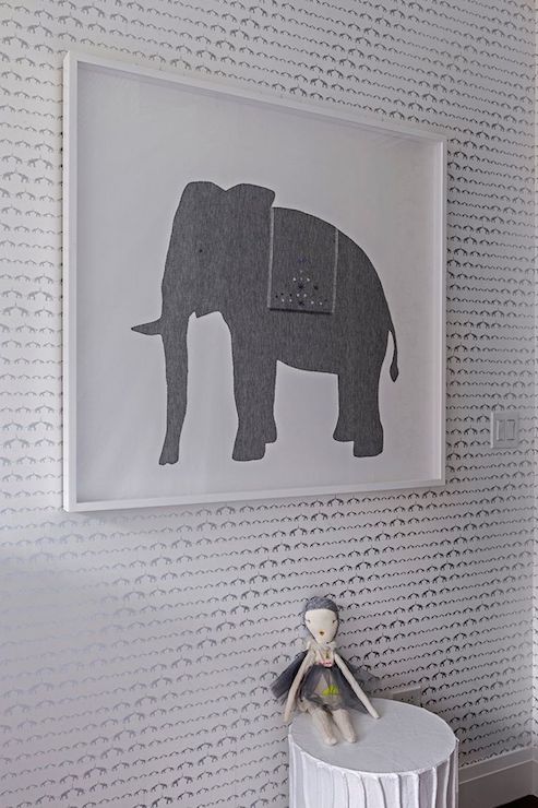 Elephant Walk Wallpaper Contemporary Nursery Sissy And Marley