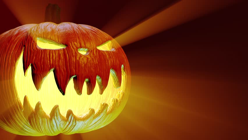 Seamless Looping Animation Of Halloween Jack O Lantern Pumpkin With