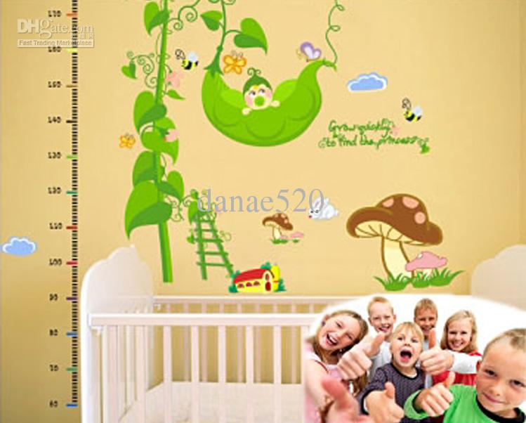 Removable Cartoon Wall Stickers 6090CM Large Wallpaper Stickers Pea 749x602