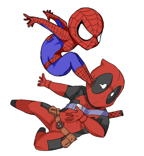 Spiderman Deadpool By Kanaha8823