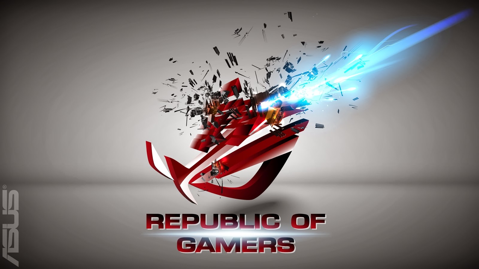 Republic Of Gamers Rog Asus Shattered Explosion Red Background HD