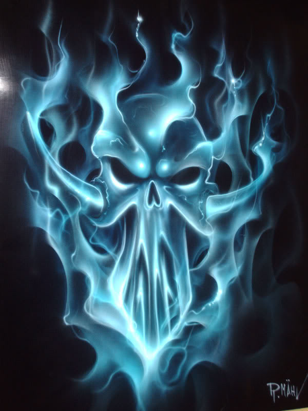 Blue Skull Wallpaper Scary