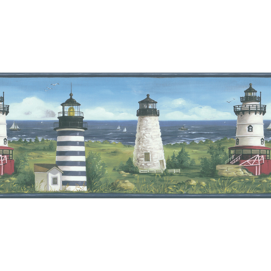 Lighthouse Scenic Prepasted Wallpaper Border At Lowes