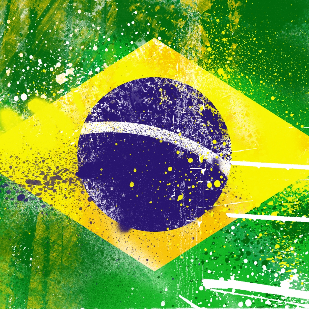 Brazil Flag iPad Wallpaper