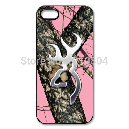 Camo Browning Background For iPhone Cutter Logo Pink