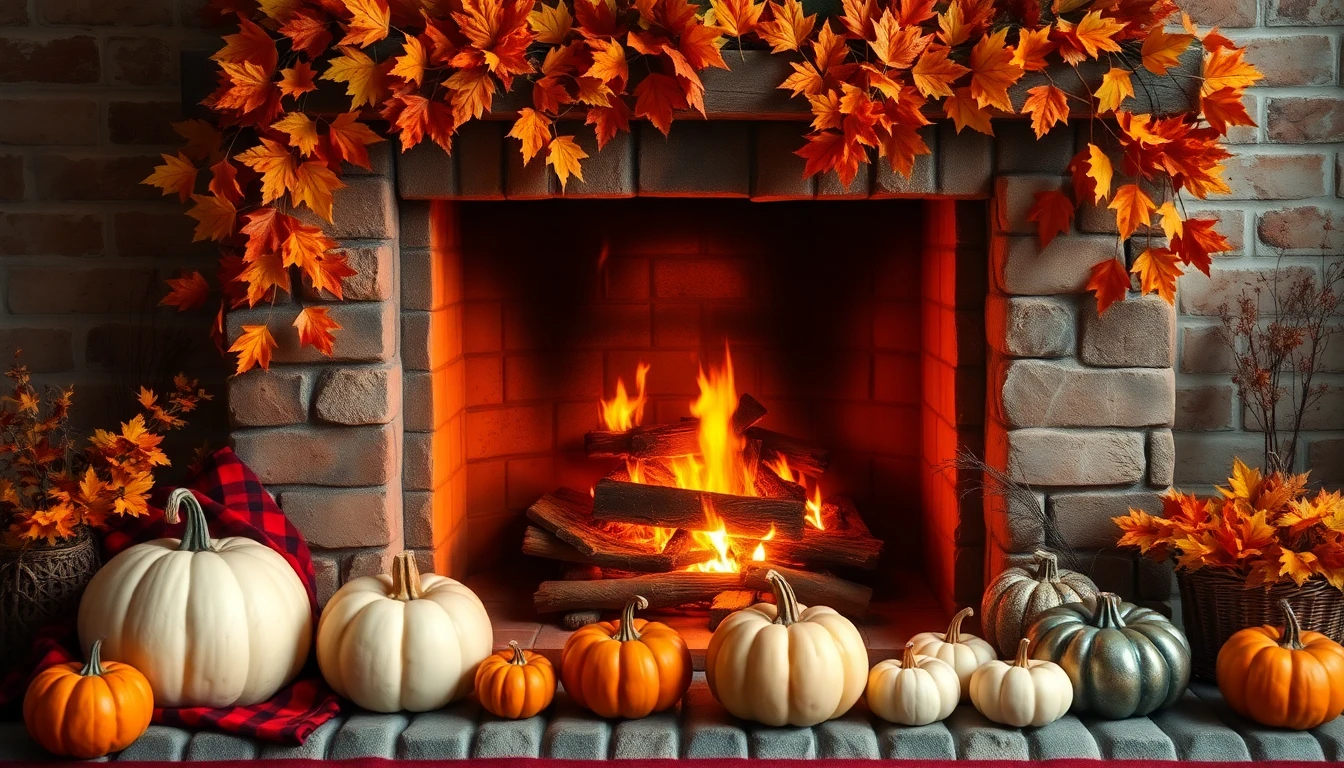Thanksgiving Fireplace Wallpaper