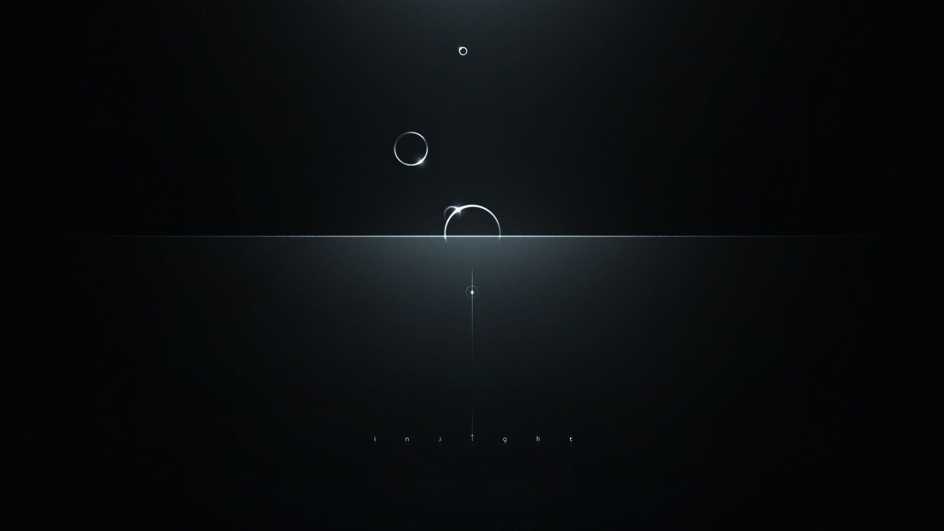 Minimalist dark background with subtle light reflections and bubbles, evoking a sense of calm and tranquility
