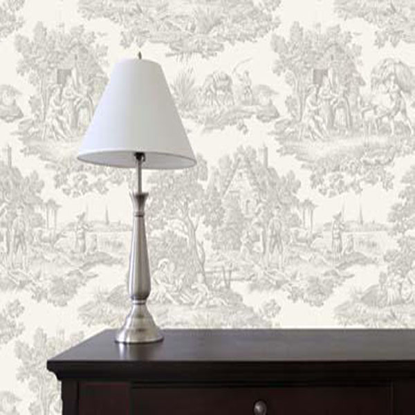 Toile Grey Select Wallpaper Designer Direct