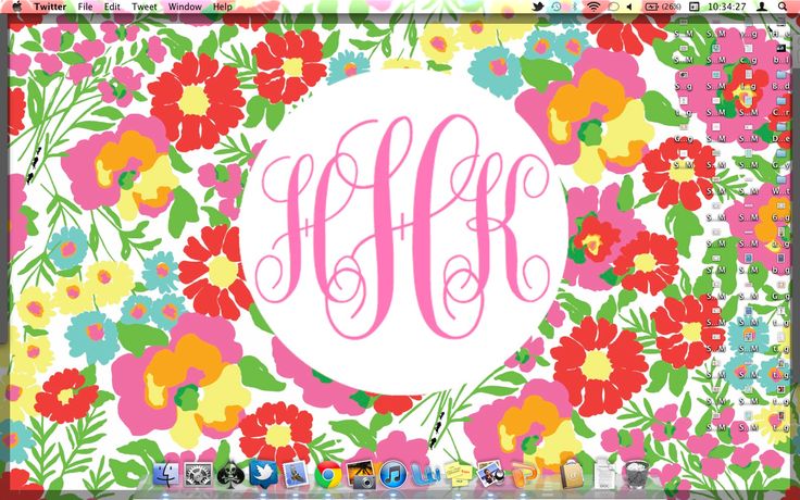 Tutorial How To Make Lilly Pulitzer Monogram Desktop Backgrounds 736x460