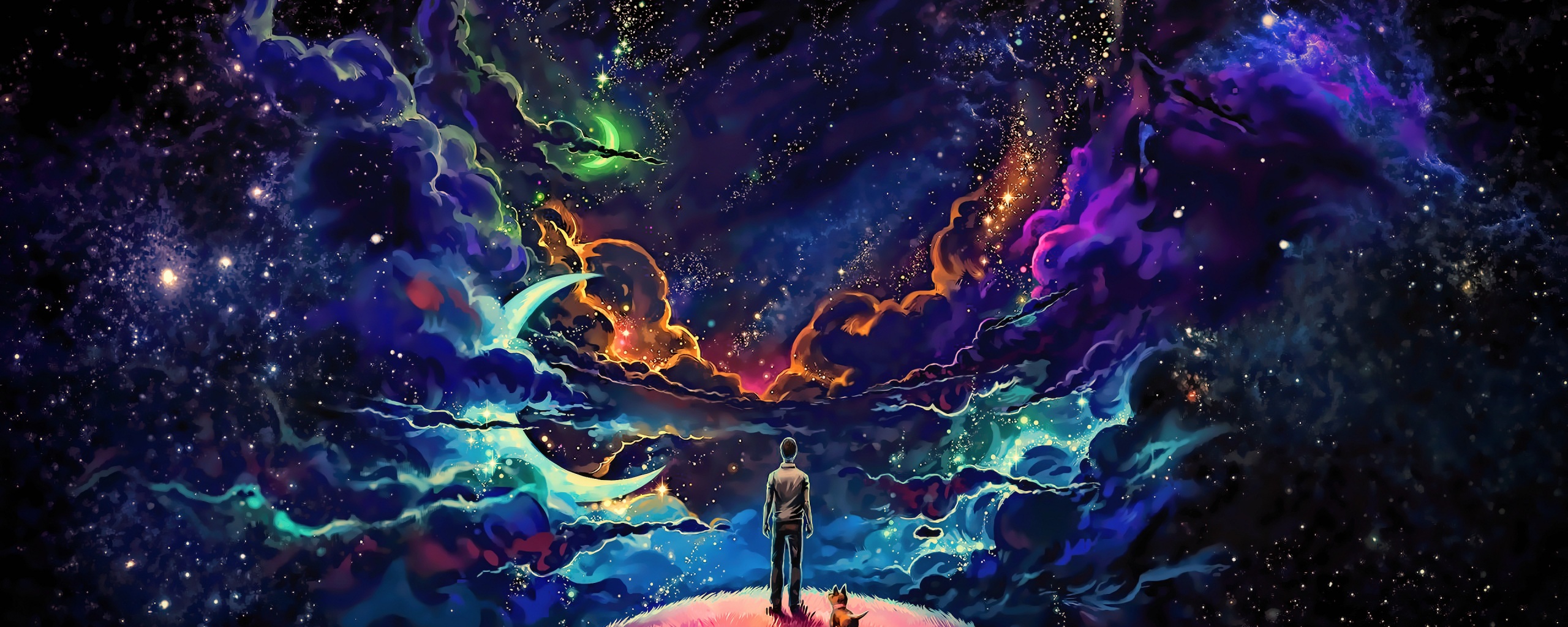 Wallpaper 4k Little Prince With Dog Colorful Science Fiction