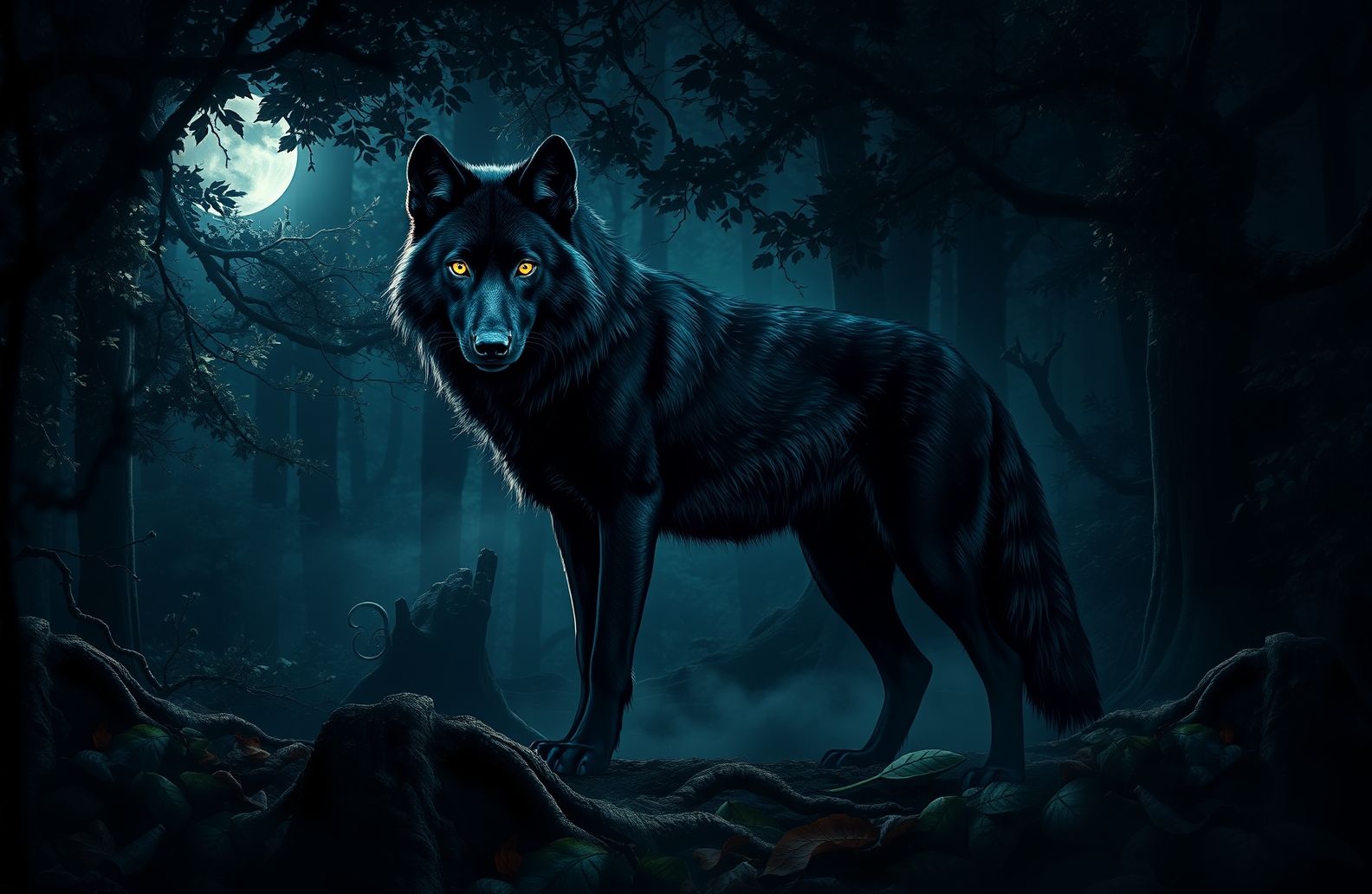 Black Wolf Wallpaper