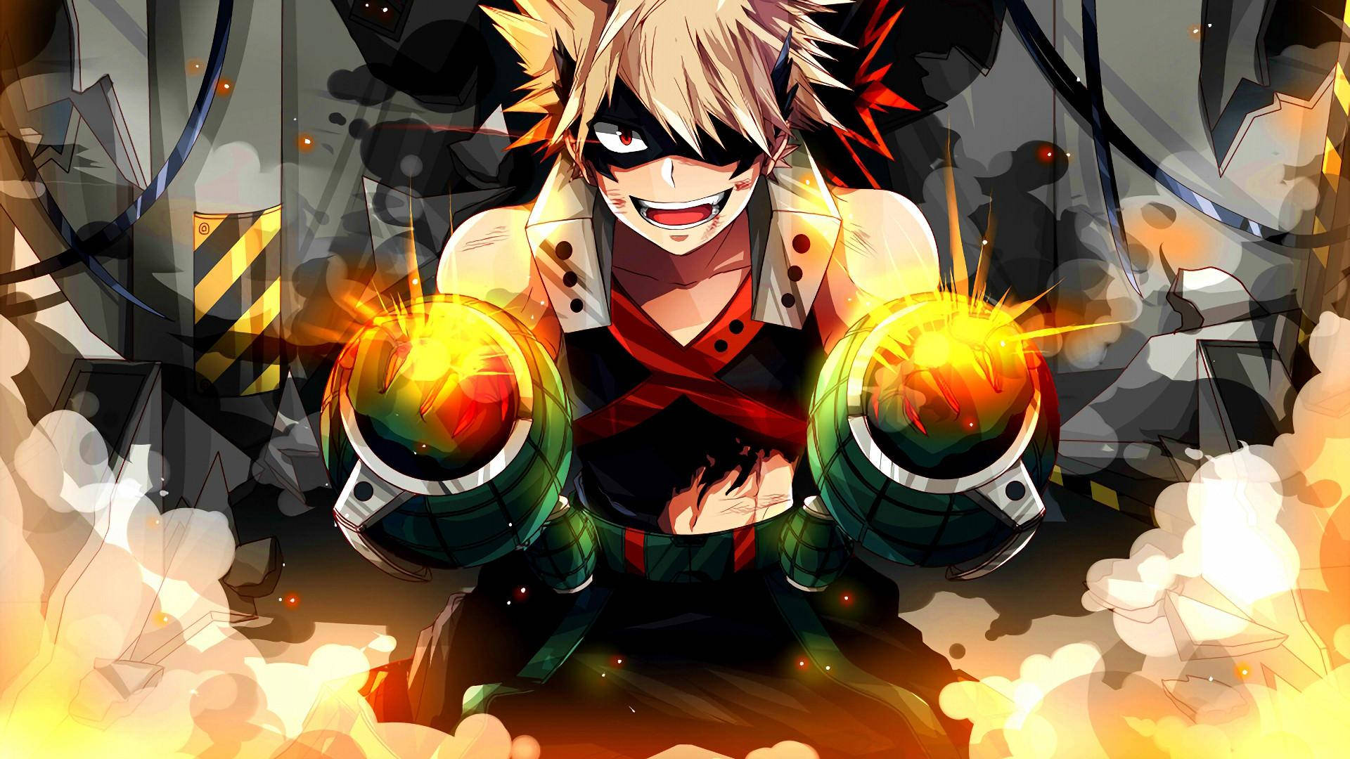 Bakugou And His Gauntlets Alfixrh99fwp23bm Wallpaper