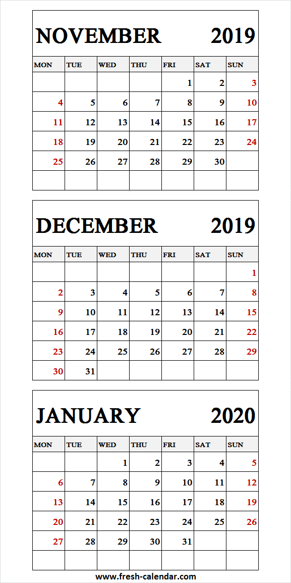 November December January Calendar Wallpaper