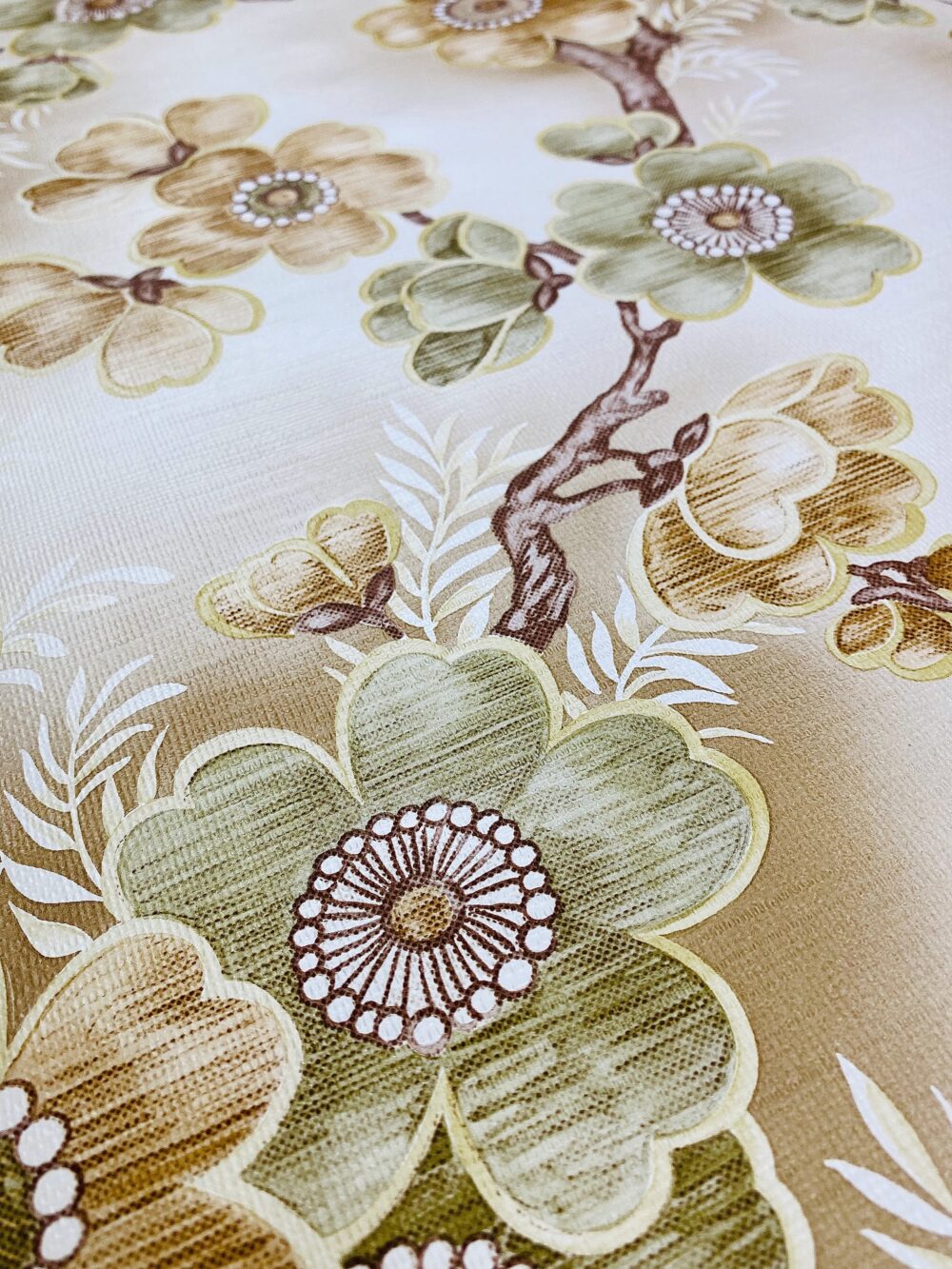 Green And Brown Floral Wallpaper