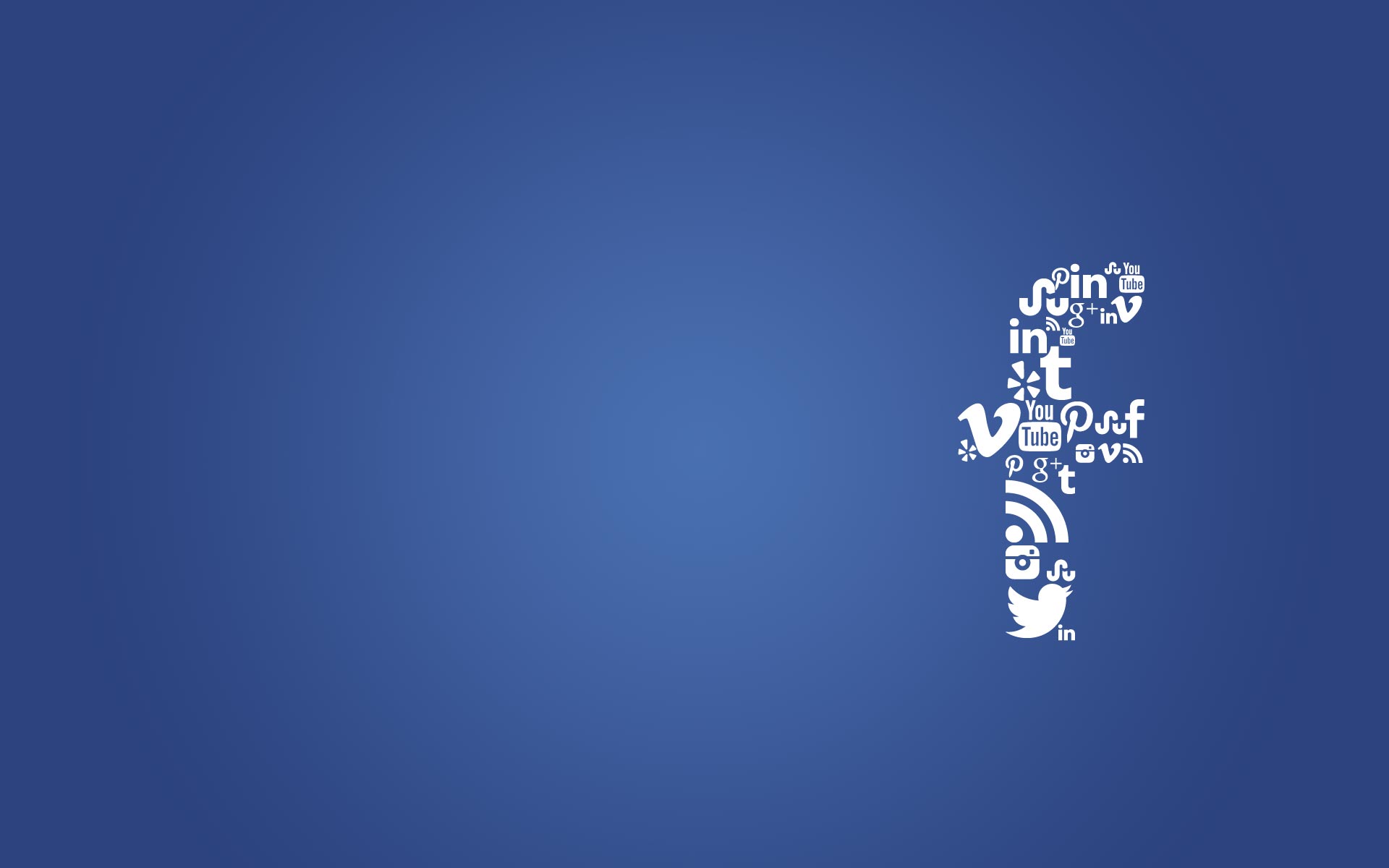 Logo With Social Share Icons HD Desktop Mobile Wallpaper