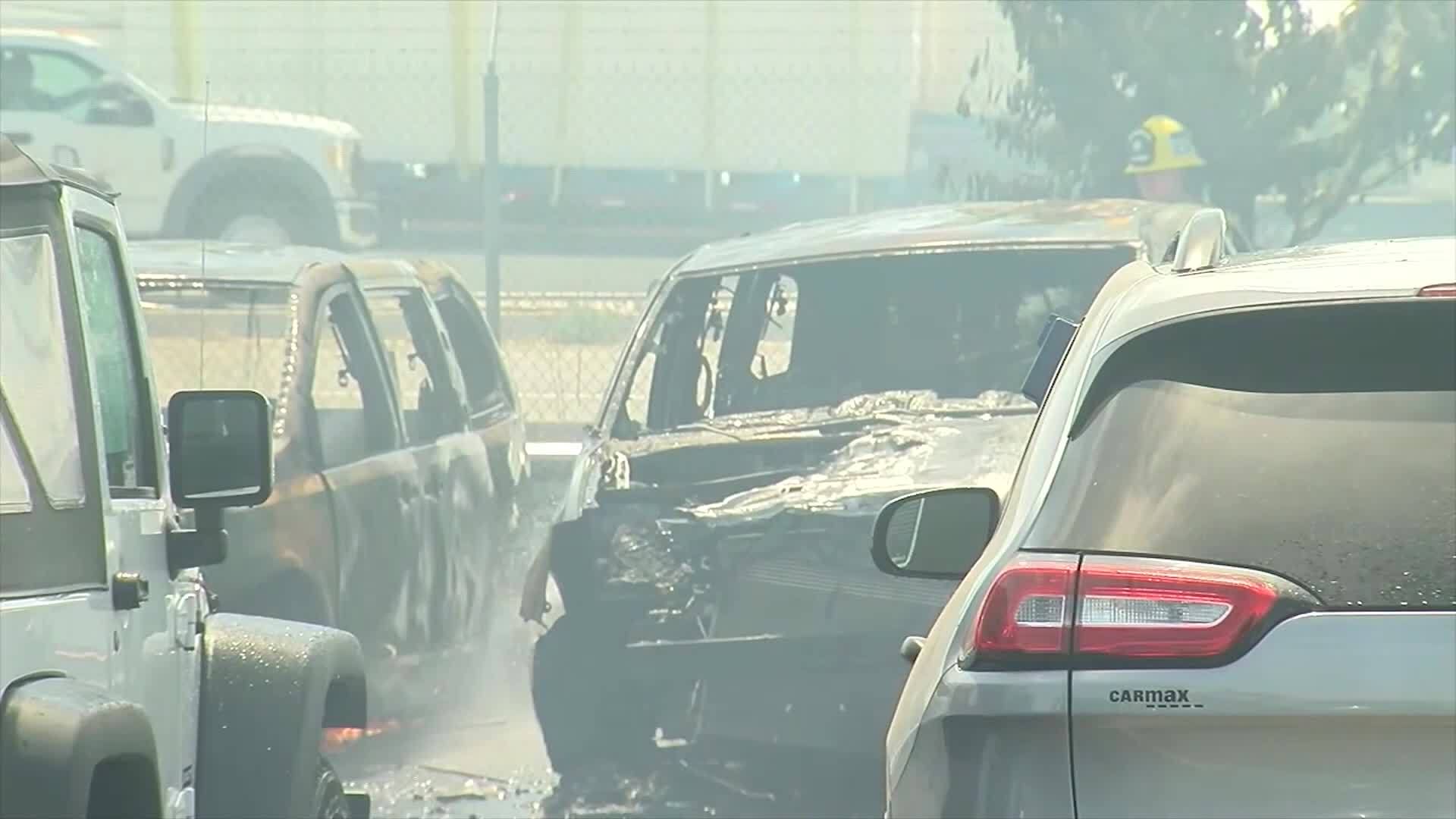 Fire In Bakersfield Burns Cars At Carmax