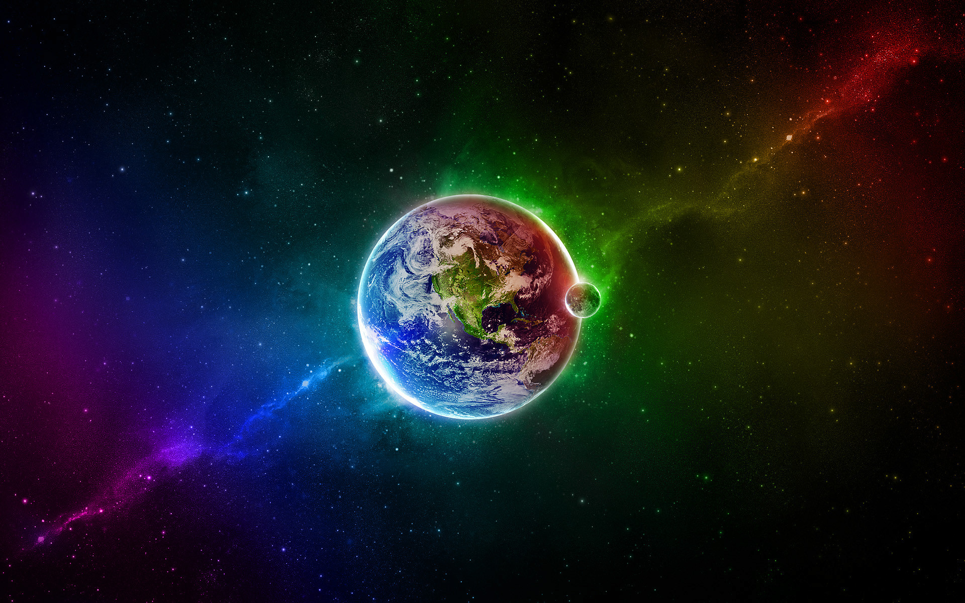 Colorful Digital Art Earth Wallpaper Id