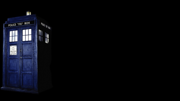 Doctor Who Tardis Black Background