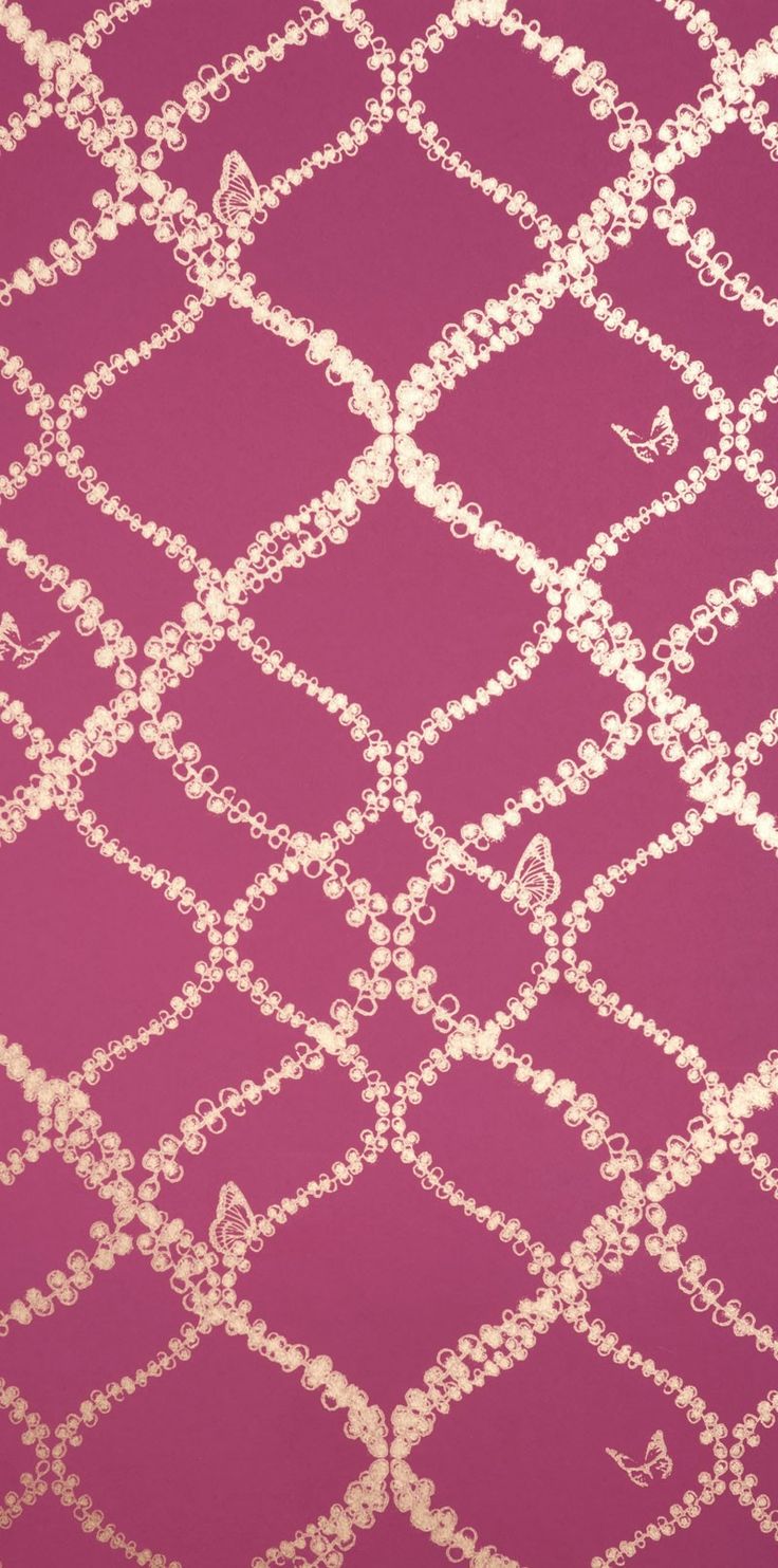 Wallpaper Trellis Fuchsia Gold Papyrus And Paperie