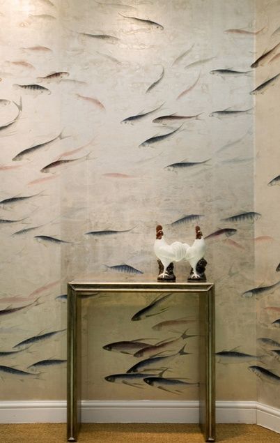 De Gournay Fish Wallpaper For The House