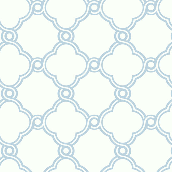 Light Blue With White Open Trellis Wallpaper Wall Sticker Outlet