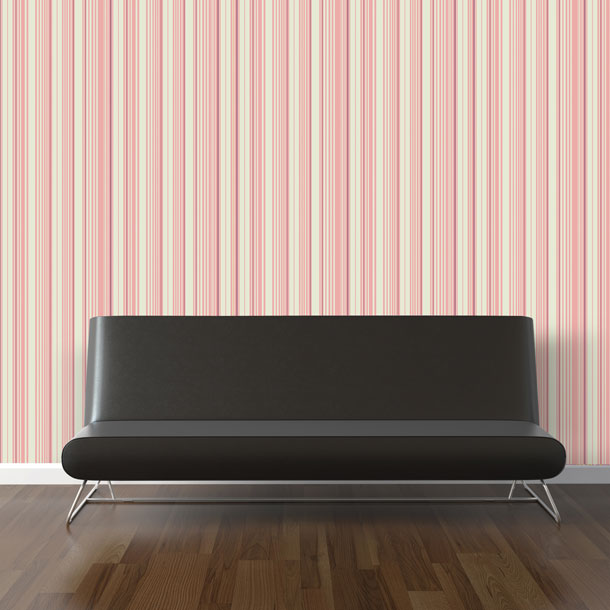 Posh Pink Stripe Wallpaper