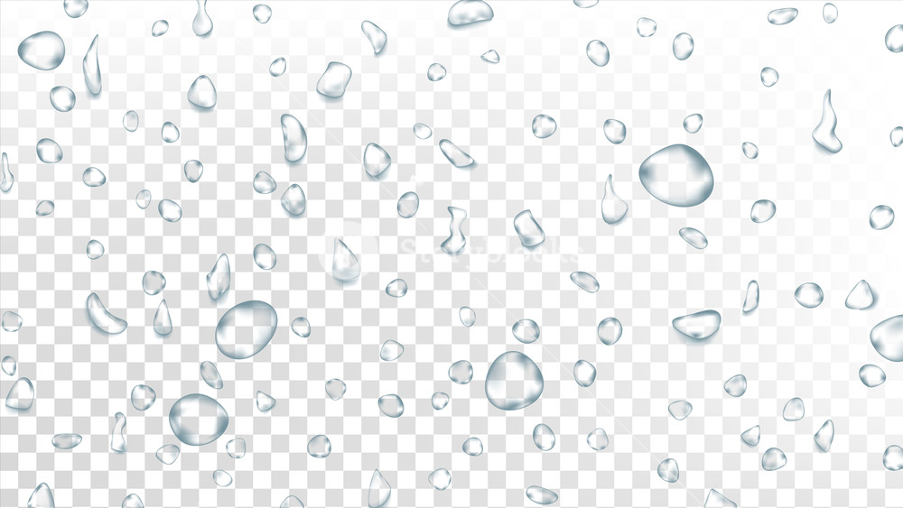 Water Drops Background Vector Splash Droplet Icon Natural