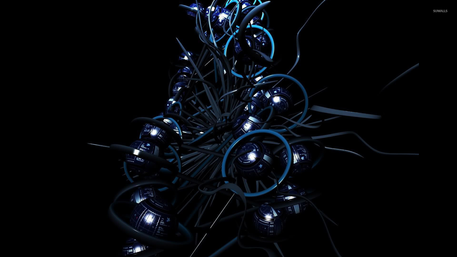 Connected Orbs Wallpaper