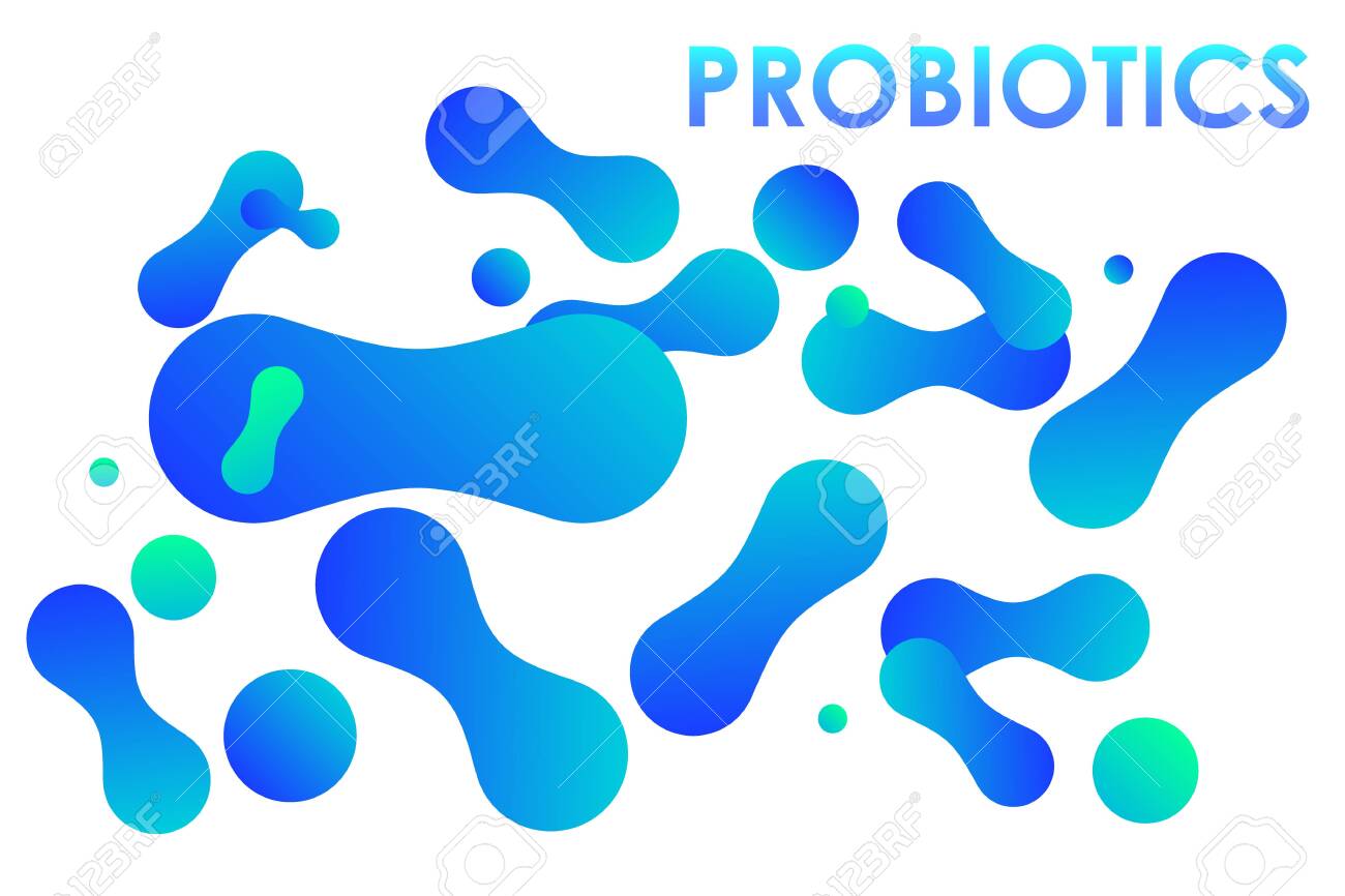 Probiotics Bacteria Vector Illustration Biology Science