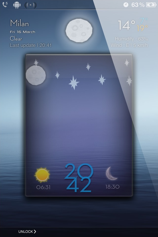 LS CardBoard Animated Weather iPhone 4S theme   Abstract iPhone Themes