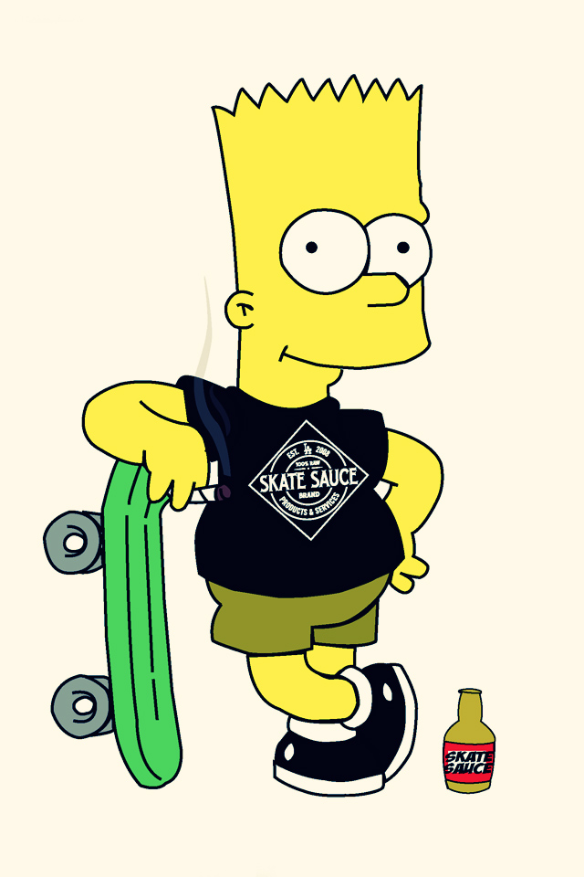 Bart Simpson Skateboarding