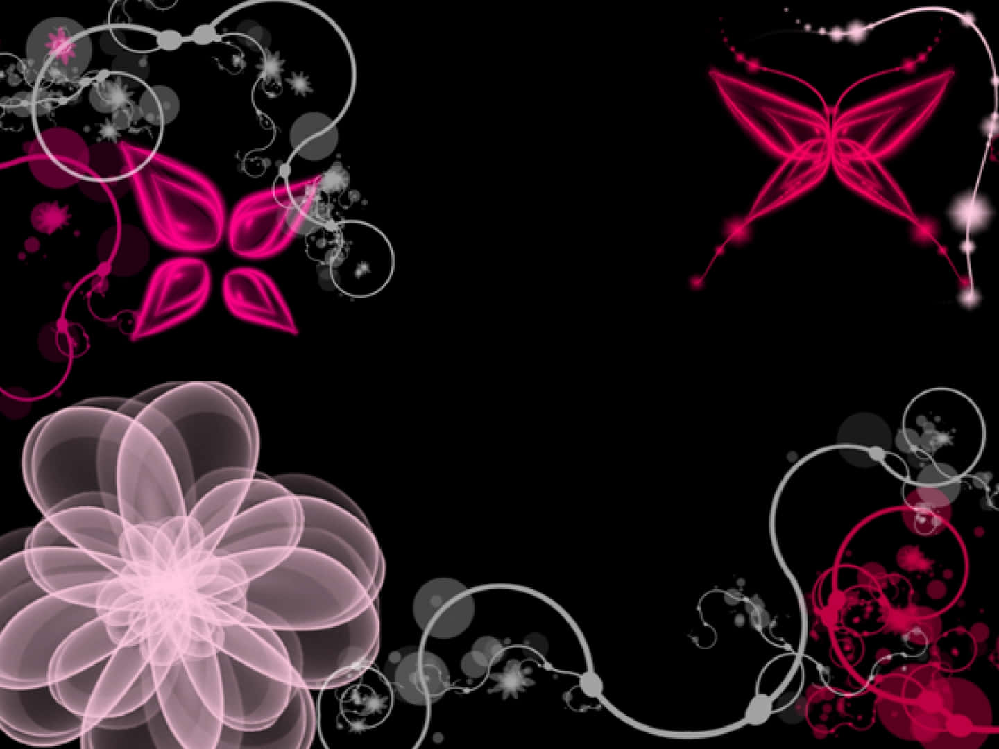 Pink Black And White Wallpaper