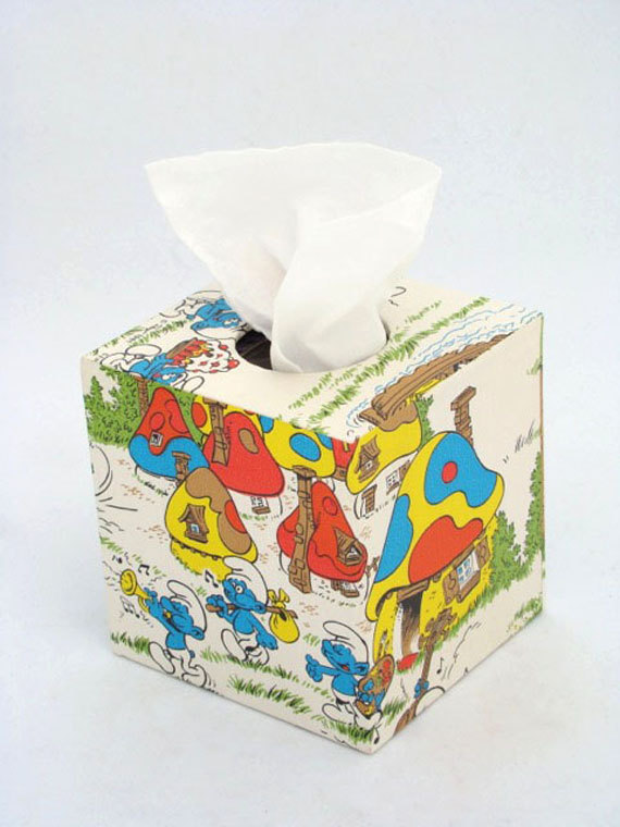 Smurfs S Vintage Wallpaper Tissue Box Cover By Fondue On