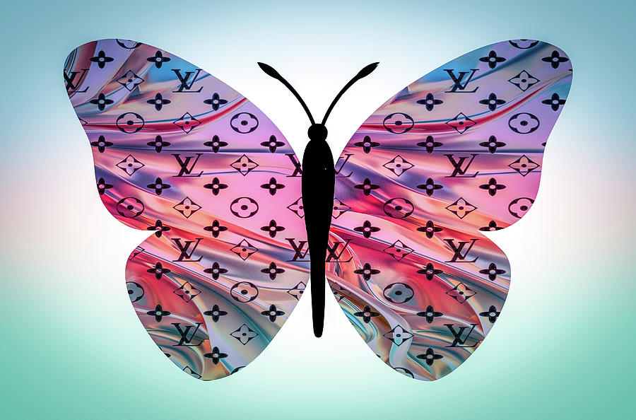 Beautiful Louis Vuitton Butterfly Art Digital By Spectrum
