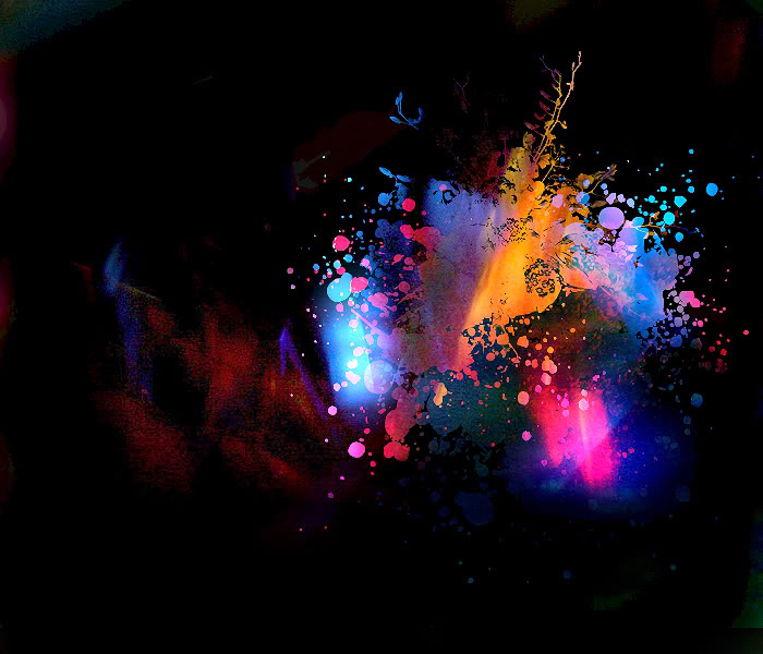 Paint Splatter On Black Background Wallpaper Fullscreen